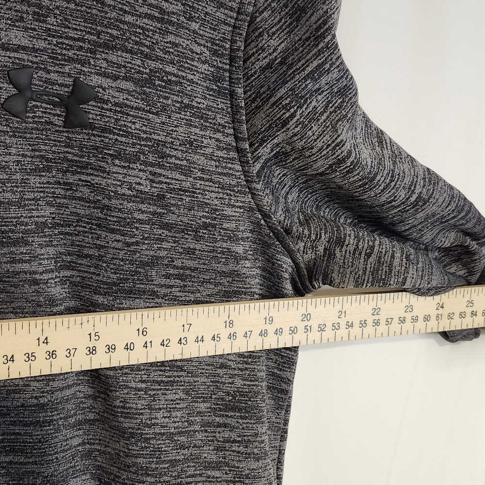 Under Armour Loose Cold Gear Hooded Pullover Gray Medium Hoodie Sweatshirt - Picture 8 of 8